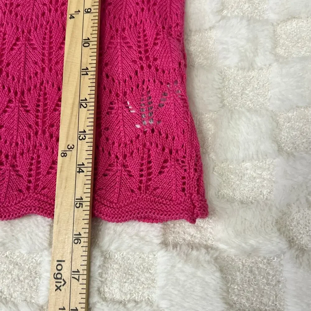 Jessica Simpson Girls Size 5 Pink Pointelle Knit 2 Piece Set Top Pants Lined